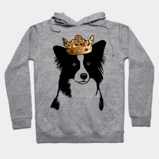 Border Collie Dog King Queen Wearing Crown Hoodie